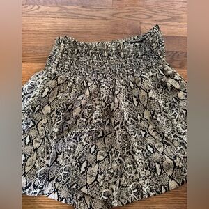 TCEC Snake Print Women Shorts - Black and Cream